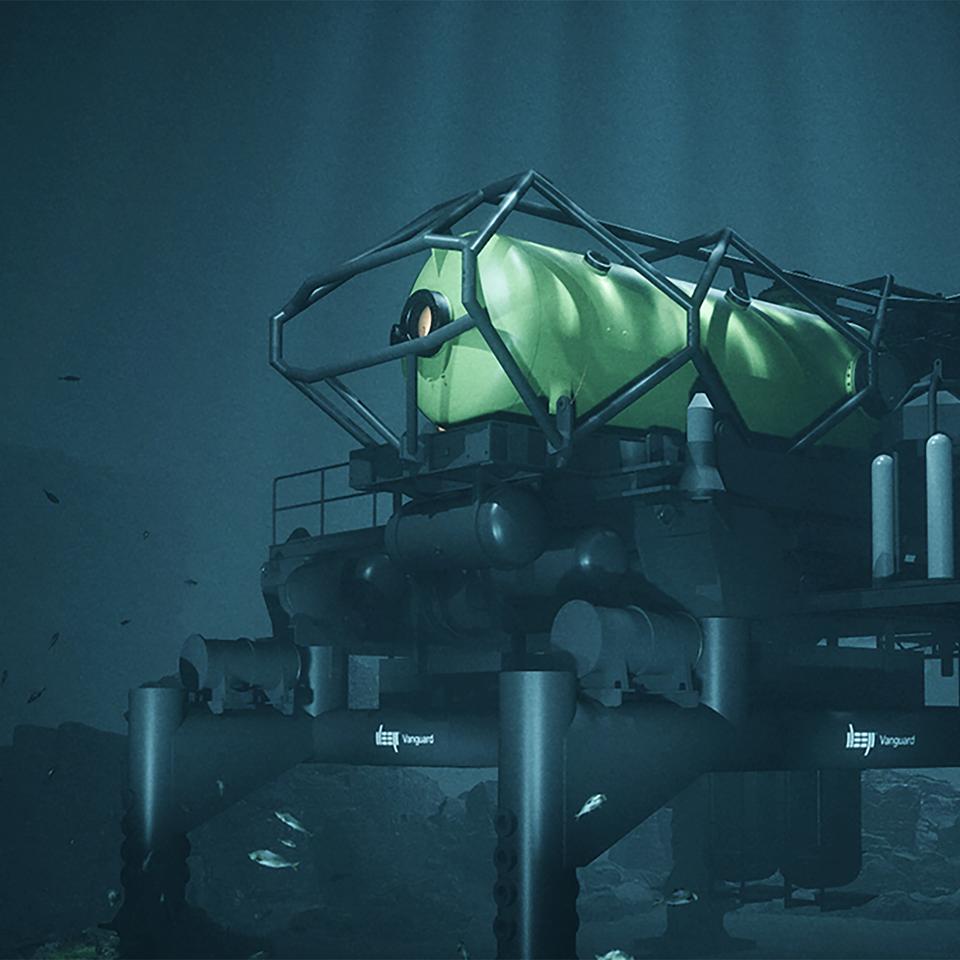Le projet Vanguard, un&nbsp;habitat sous-marin pour quatre personnes. © Deep&nbsp;
