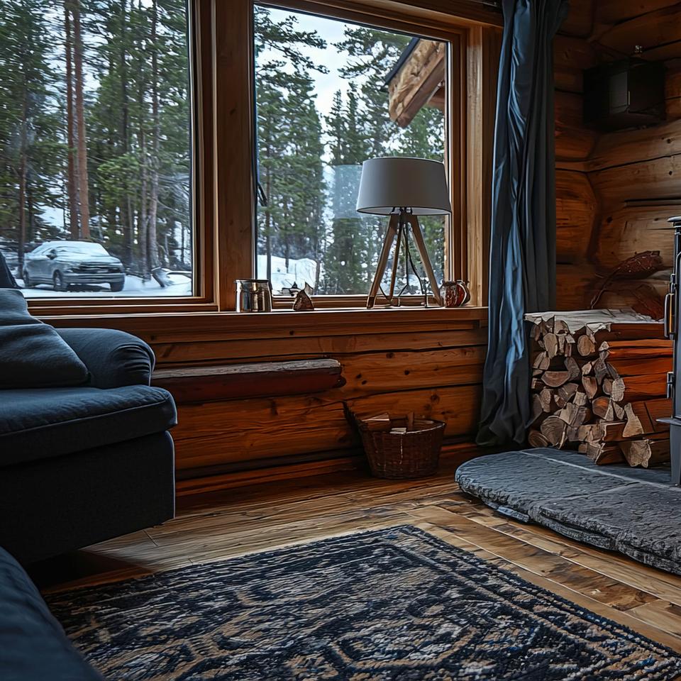 Passez l'hiver en toute tranquillité grâce à un poêle à bois scandinave qui sublimera en plus votre salon © Eduards V., Adobe Stock
