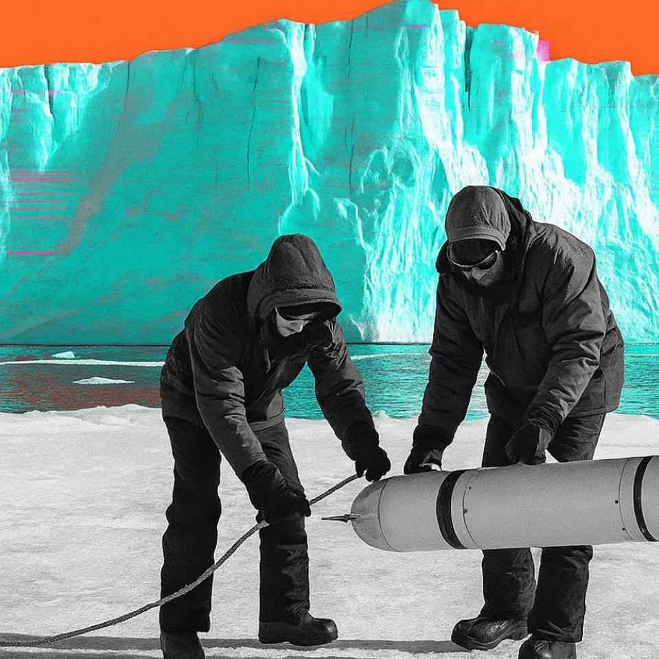 Un robot a pour la première fois exploré la base des plateformes glaciaires de l&#39;Antarctique. ©&amp;nbsp;XD avec ChatGPT