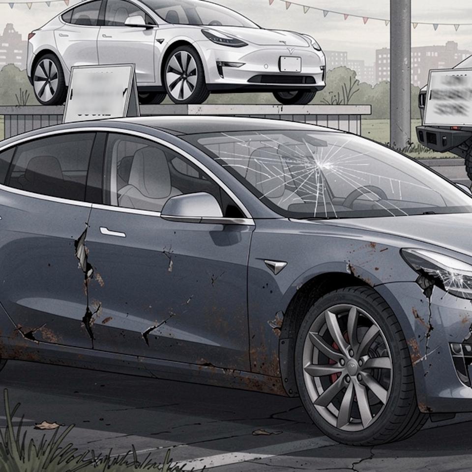 Les anciennes Tesla vieillissent mal,&amp;nbsp;selon le dernier classement de&amp;nbsp;Consumer Reports.&amp;nbsp;© SB, IA Mistral