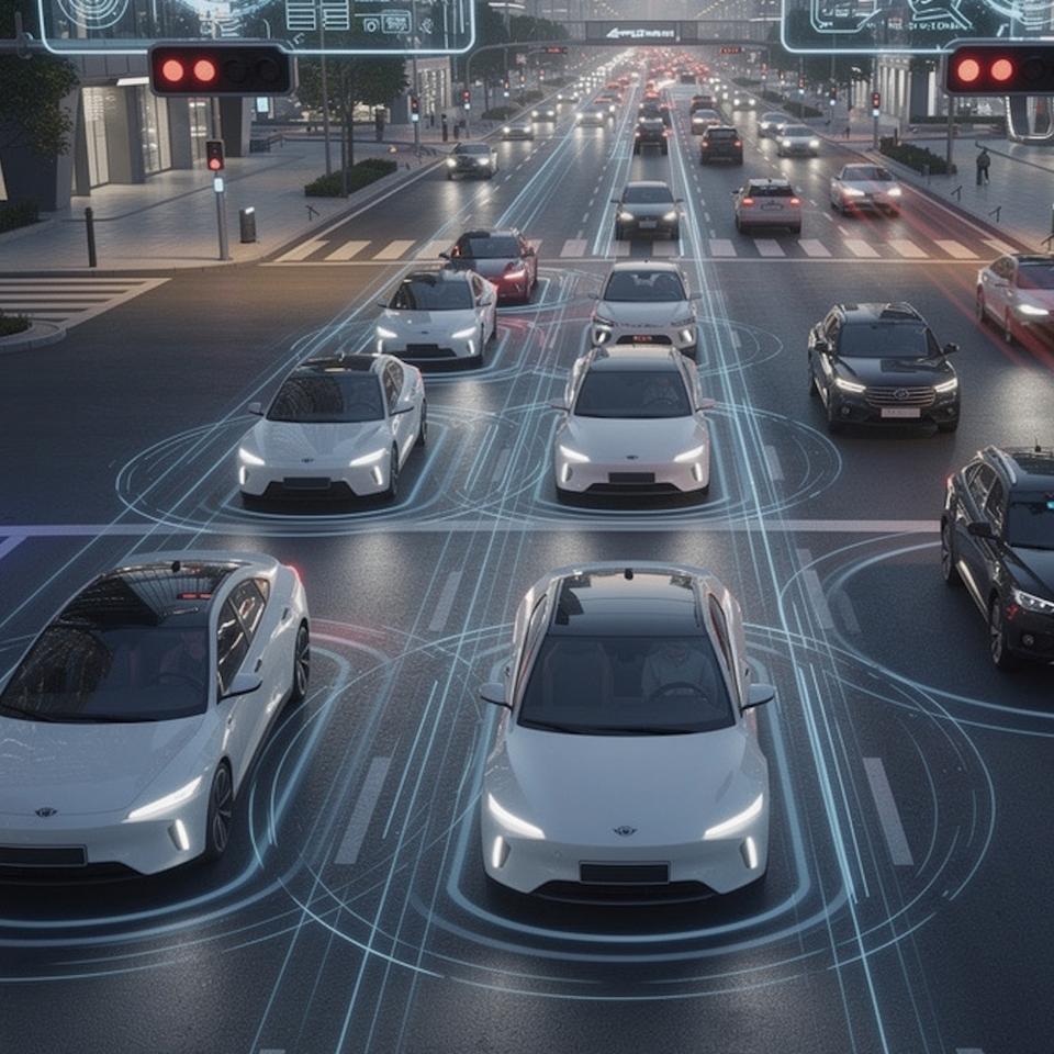 Les voitures autonomes sont très rarement impliquées dans des accidents de la route. © SB, AI Mistral